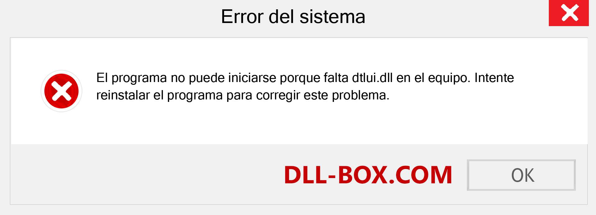 ¿Falta el archivo dtlui.dll ?. Descargar para Windows 7, 8, 10 - Corregir dtlui dll Missing Error en Windows, fotos, imágenes