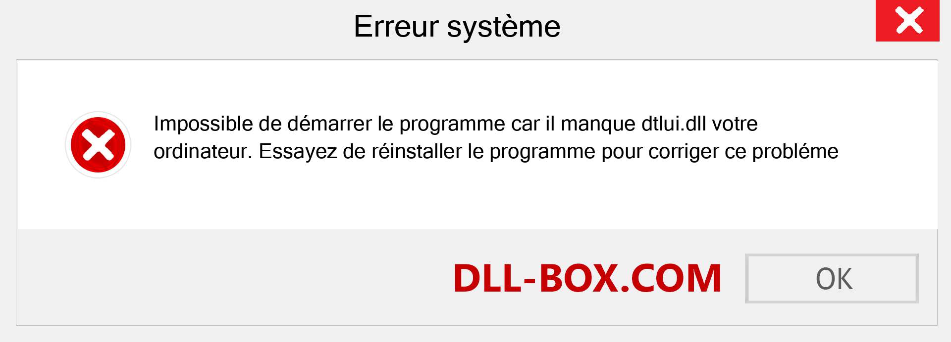 Le fichier dtlui.dll est manquant ?. Télécharger pour Windows 7, 8, 10 - Correction de l'erreur manquante dtlui dll sur Windows, photos, images